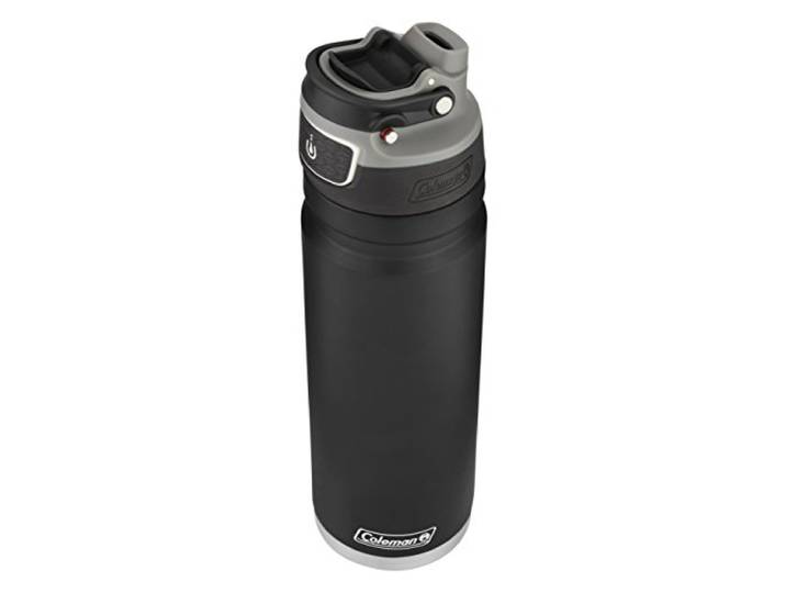 Coleman Autoseal FreeFlow Edelstahl-Wasserflasche, Schwarz, 680 ml