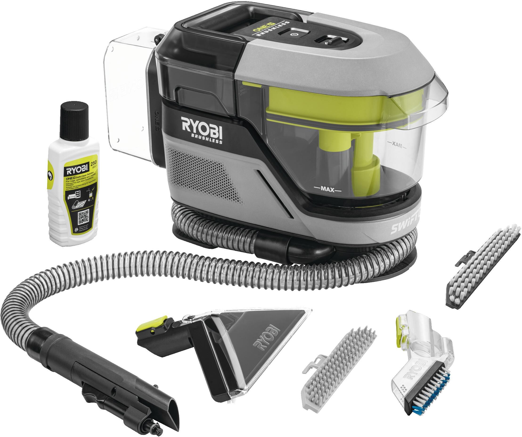 RYOBI Teppichreinigungsgerät "RYOBI Pro RDC18BL-0 ohne Akku und Ladegerät", grau, Mehrzwecksauger, Teppichreinigungsgerät grau Einheitsgröße