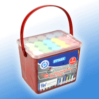 Stylex Straßenkreide, 7 Farben, 20 Stangen im Eimer 48104