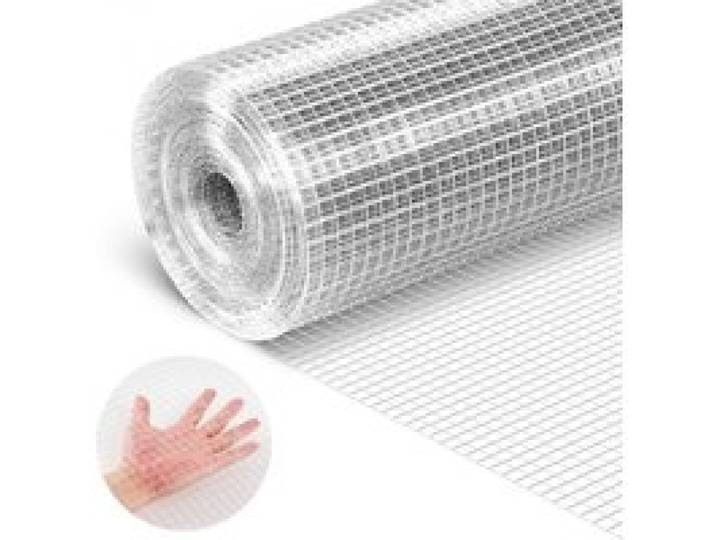 VEVOR Drahtgitter Feinmaschig 1x20 m Maschendraht φ0,8 mm, 12,7x12,7 mm Masche Feuerverzinkt, Drahtgitterrolle, Volierendraht, Kaninchendraht, Hühnerdraht, Hasendraht, für Geflügelkäfige