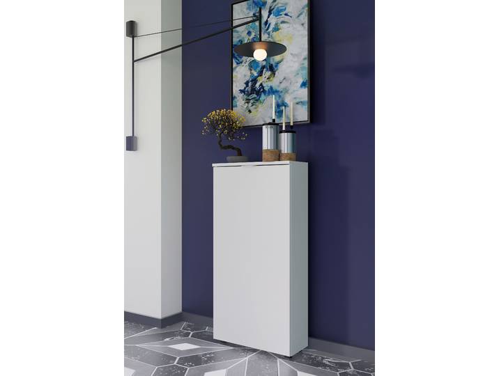 home24 Schoenenkast 50cm wit/wit