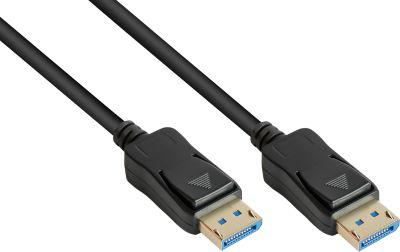DisplayPort 2.0 Kabel Good Connections, bis 8K, bis 54 Gbit/s, Kupferleitungen, Verriegelungsschutz, Länge 1,5 m, schwarz