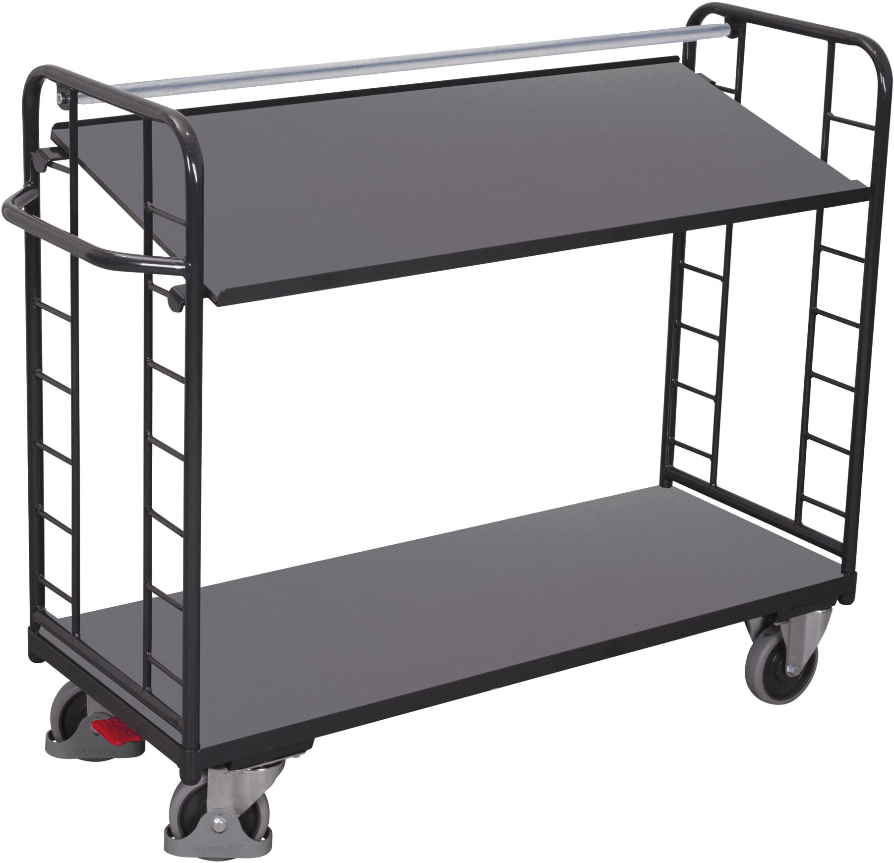 Variofit Etagenwagen 2 Holzböden RAL 7016 (sw-640.200/AG)