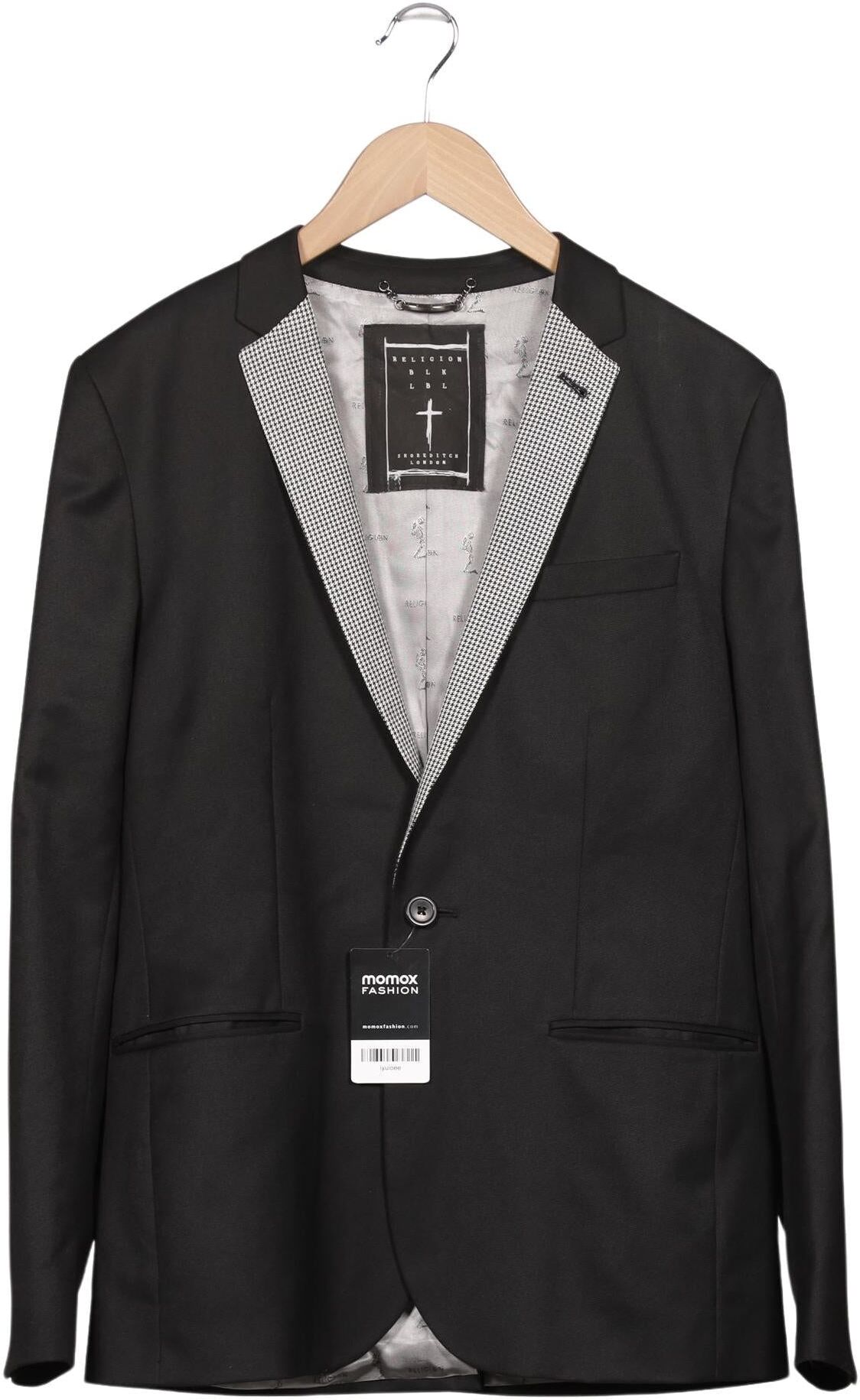 Religion Herren Sakko, Schwarz, Gr. S, Synthetik / Viskose - Second Hand