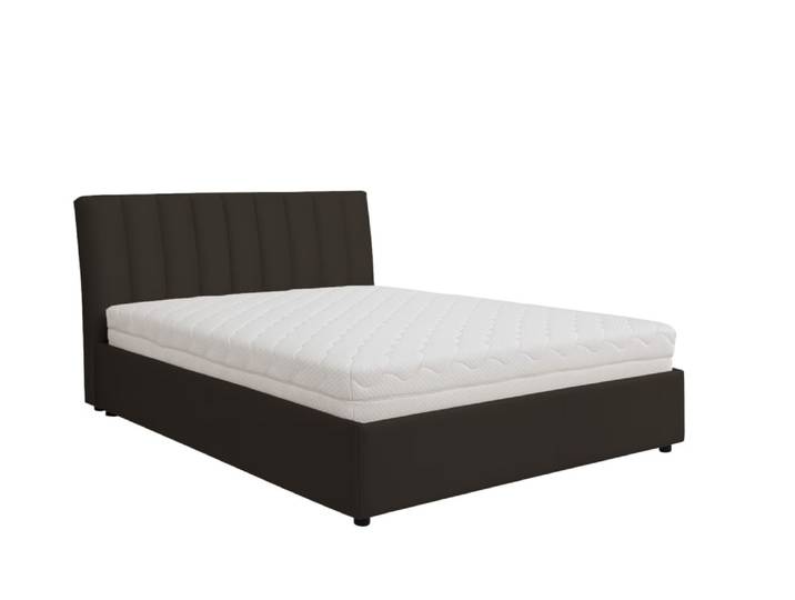Lit rembourré avec matelas, chocolat, 160x200 cm