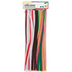 folia 100er-Pack Pfeifenputzer / Chenilledraht »Mix bunt« 50 cm Ø 8 mm mehrfarbig