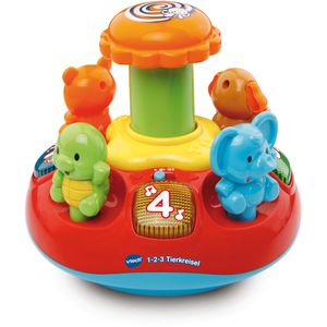 vtech Lernspielzeug 186304, 1-2-3 Tierkreisel, ab 9 Monate, interaktiv Zahlen & Farben lernen