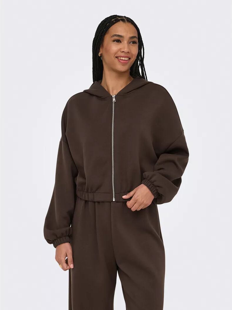 Only Lingerie - Sweatjacke mit Kapuze, für Damen, Schokolade, Größe M