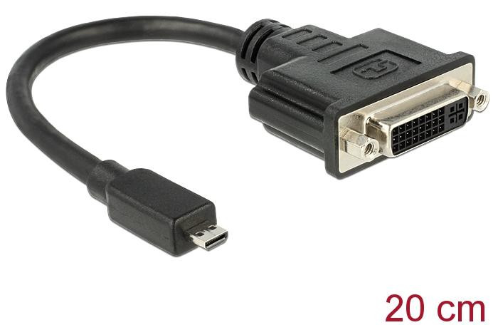 Delock 65563 HDMI naar DVI Adapter micro D naar DVI(24+1) zwart
