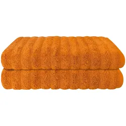 Schiesser Duschtuchset Neapel - 2-teilig - 70 x 140 cm -Terrakotta