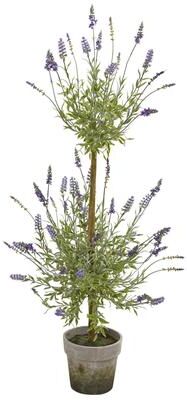 Nearly Natrual "34"" Lavander Topiary Artificial Tree"
