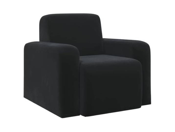 Todiikf Samtsessel Schwarz Modernes Design Polstersessel Wohnzimmer Eleganter Lounge Sessel mit breiten Armlehnen und weicher Samtpolsterung für dein Schlafzimmer oder Lesenische.