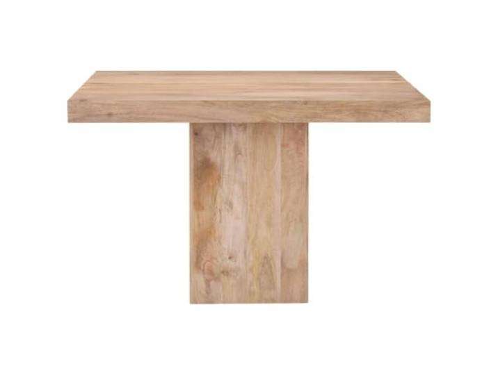 HKQWPBF Esstisch 120x120x77 cm Mangoholz Massivholz Natur Finish Retro Massives Mangoholz,robuste Basis,Retro-Stil,zeitloses Design,Esszimmer,Küche,Wohnbereich