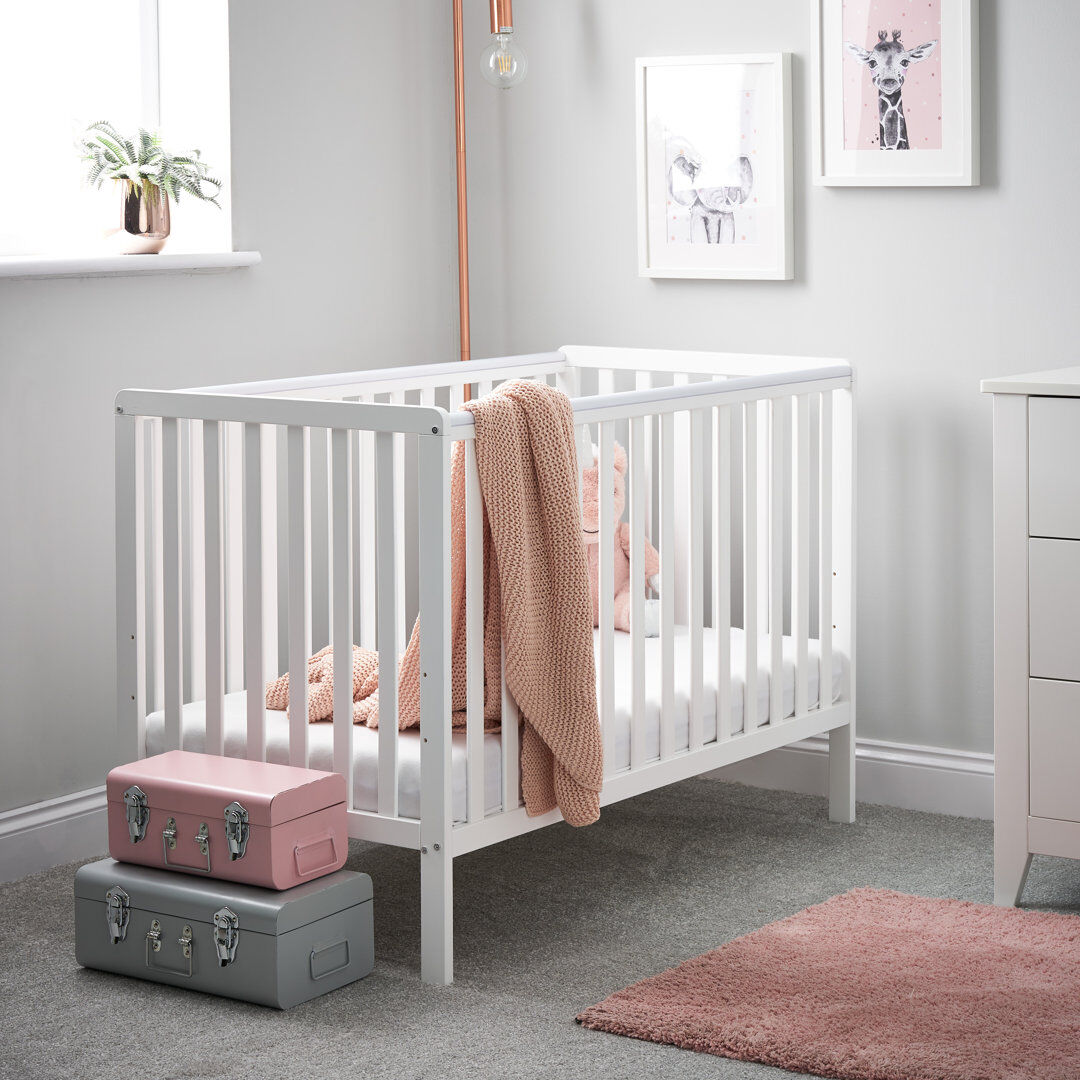 Obaby Bantam Cot Bed + Fibre Mattress - White White Standard