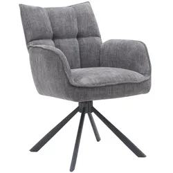 2er-Set Stuhl Marilla Stoff Grau Graphit