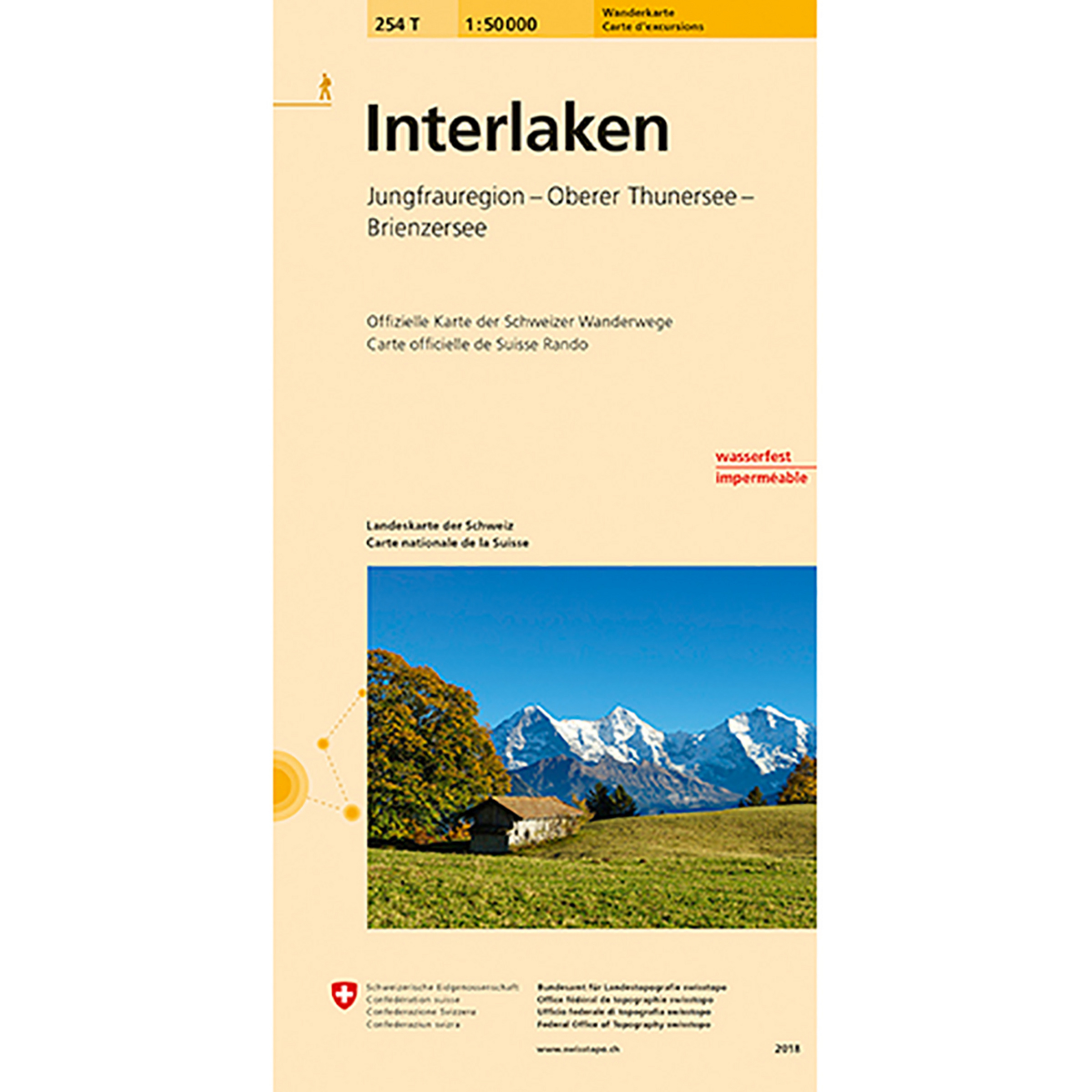 Swisstopo Interlaken 254T Wanderkarte 1:50 000 Topografische Karten