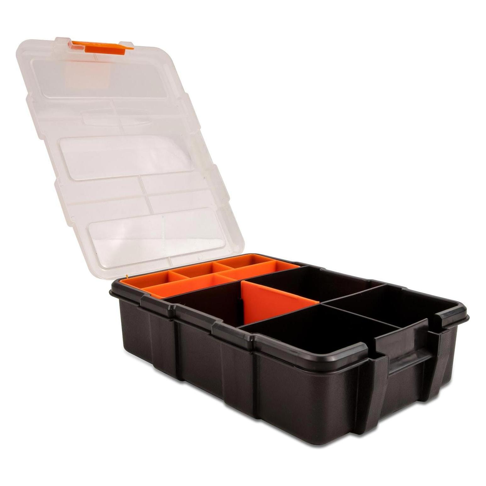 Delock Sortimentskasten Orange / Schwarz 11 Fächer (18419)