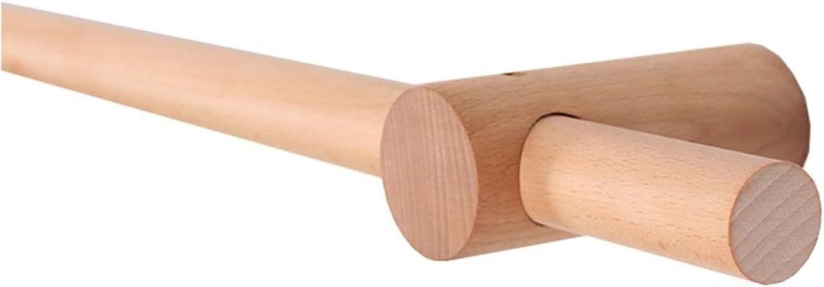 Gordijnroede van massief hout met milieuvriendelijke houtwasolie, 160 cm