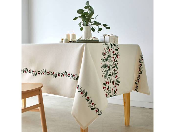 Nappe en coton, imprimé feuillage - Blancheporte