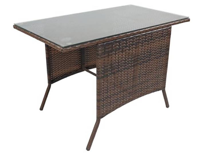 VCM Gartentisch Braun 114x64x74 cm Balkontisch Terrassentisch Gartenmöbel