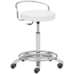 Mayer Arbeitshocker 1253 30582 weiß Kunstleder, 1 St.