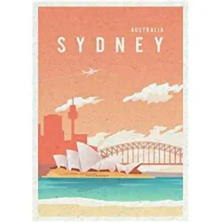POSTER Sydney Stadtfarben A3 Rahmenlos