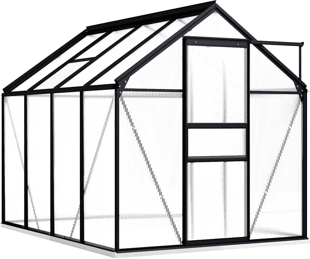 vidaXL Serre avec cadre de base Anthracite Aluminium 4,75 m²
