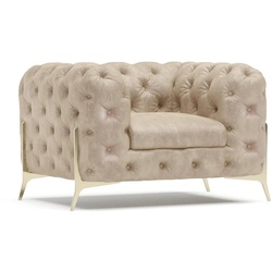 CHESTERFIELD-SESSEL Vertex Beige Samt