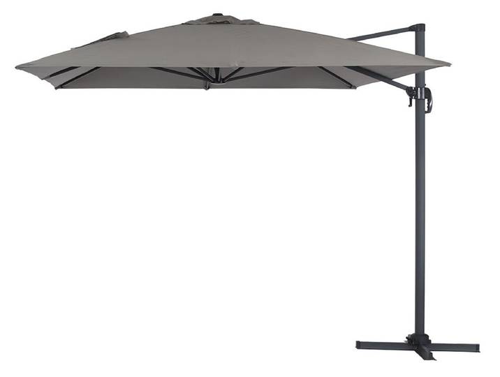 Parasol de jardin déporté en aluminium Sun 4 - 3 x 4 m - Gris