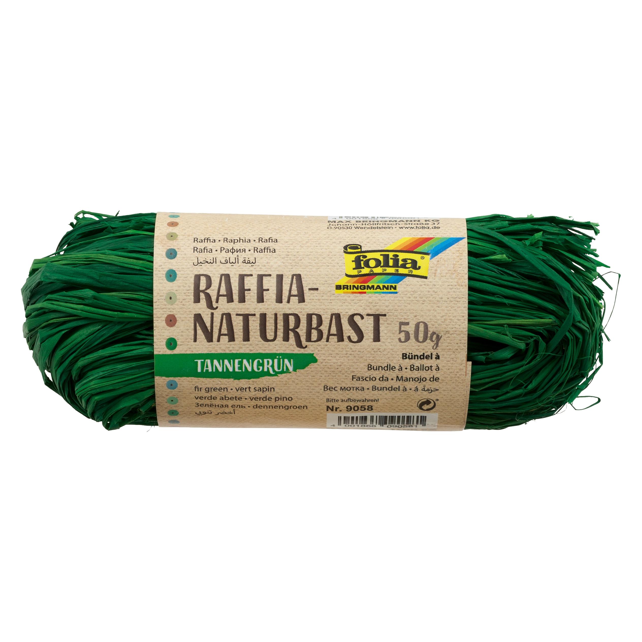 Magni Naturbast Raffia 50g tannengrün (1x) (9058)
