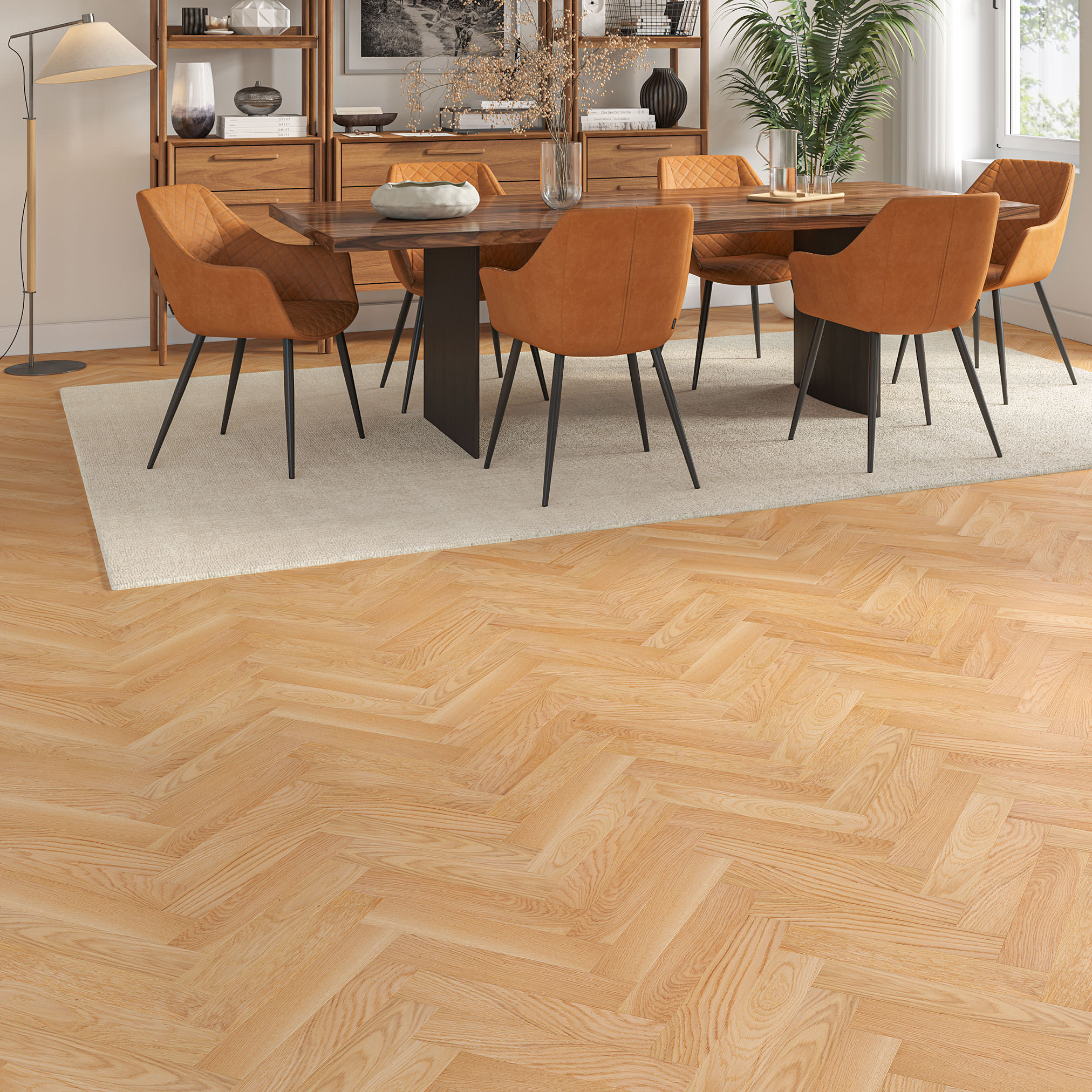 Luxury Flooring Herringbone Natural Engineered Oak Brushed & Oiled Flooring - FSC® Certified FSC-C210380
