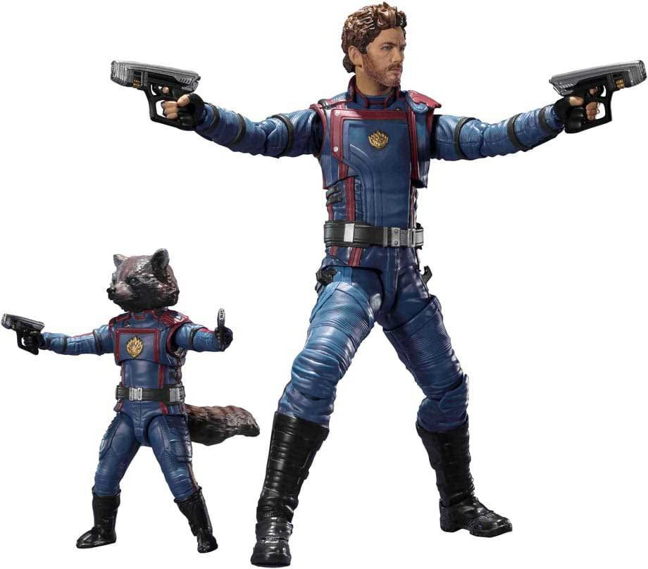 Bandai Tamashii Nations S.H. Figuarts Guardians of the Galaxy 3 actiefiguren Star-Lord & Rocket Raccoon, 6-15 cm