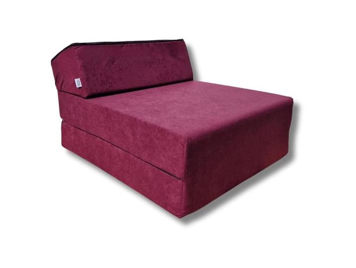 Matelas chauffeuse lit fauteuil futon pliable pliant 160x60x12 cm - NATALIA SPZOO - Violet - Mousse ferme - 1 place