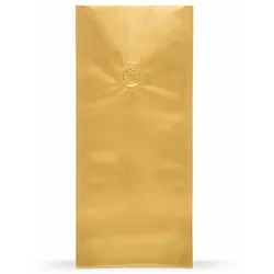 VEPATIM 1000x Quad Bags 100x80x245 mm mit Aromaschutzventil 250g gold