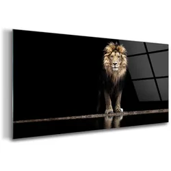 GLASBILD 100x50 cm Wildes Tier