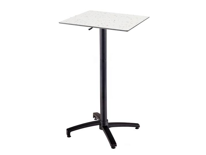 Garten-Hochtisch aus HPL und Aluminium 60x60x108 cm
