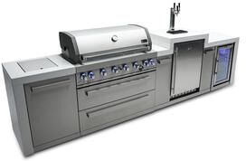 Mont Alpi MAi805-DKEGFC Deluxe Stainless Steel Modular Outdoor Kitchen Island Gas Grill with Kegerator + Fridge Cabinet + Cover