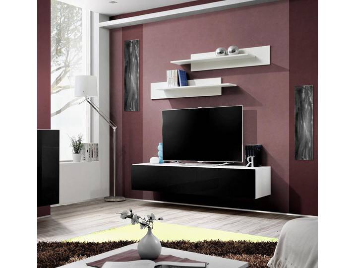 Xlmoebel Wohnwand Luxus TV Ständer und Wandregale für modernes Wohnzimmerdesign, (3-St), Made in Europa