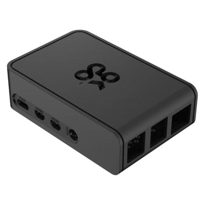 OKdo 187-3799 - Gehäuse Raspberry Pi 4 Slide, ABS, Schwarz (187-3799)