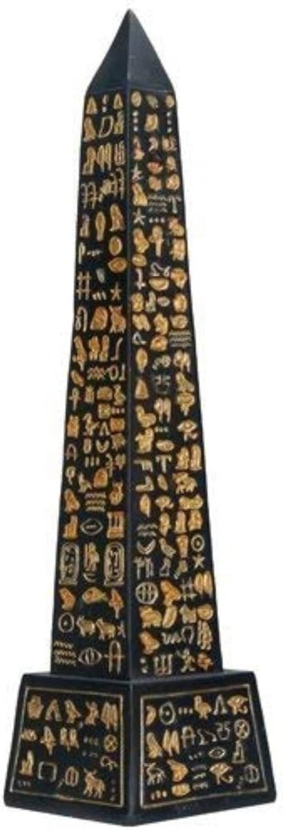 Egyptische Obelisk Decoratief Beeldje in Multi Kleuren van Hars