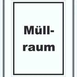 HB-Druck Müllraum Aufkleber mit Text Abfall Mülltrennung hochkant A7 (74x105mm)