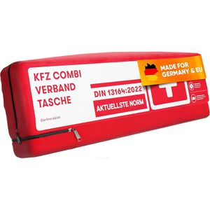 PURAHELP Erste-Hilfe-Tasche KFZ-Kombitasche, nach DIN 13164 gefüllt, Warndreieck- & weste, KFZ