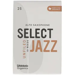 D’Addario Woodwinds Organic Select Jazz Unfiled - Alt Saxophone 2S - 10er pack - Blätter