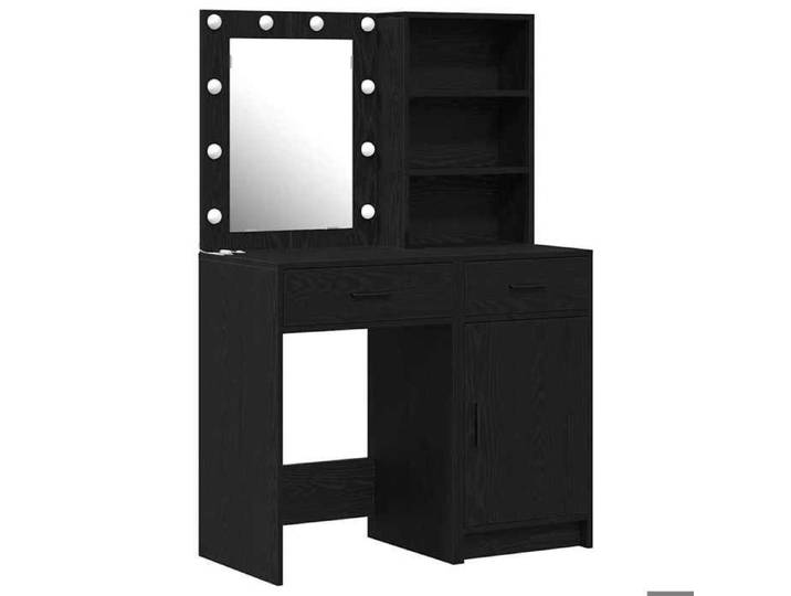 SALE 2026 Ensemble de Coiffeuse 2 pcs Chêne noir - bois d'ingénierie 40.5 Kg 9013798