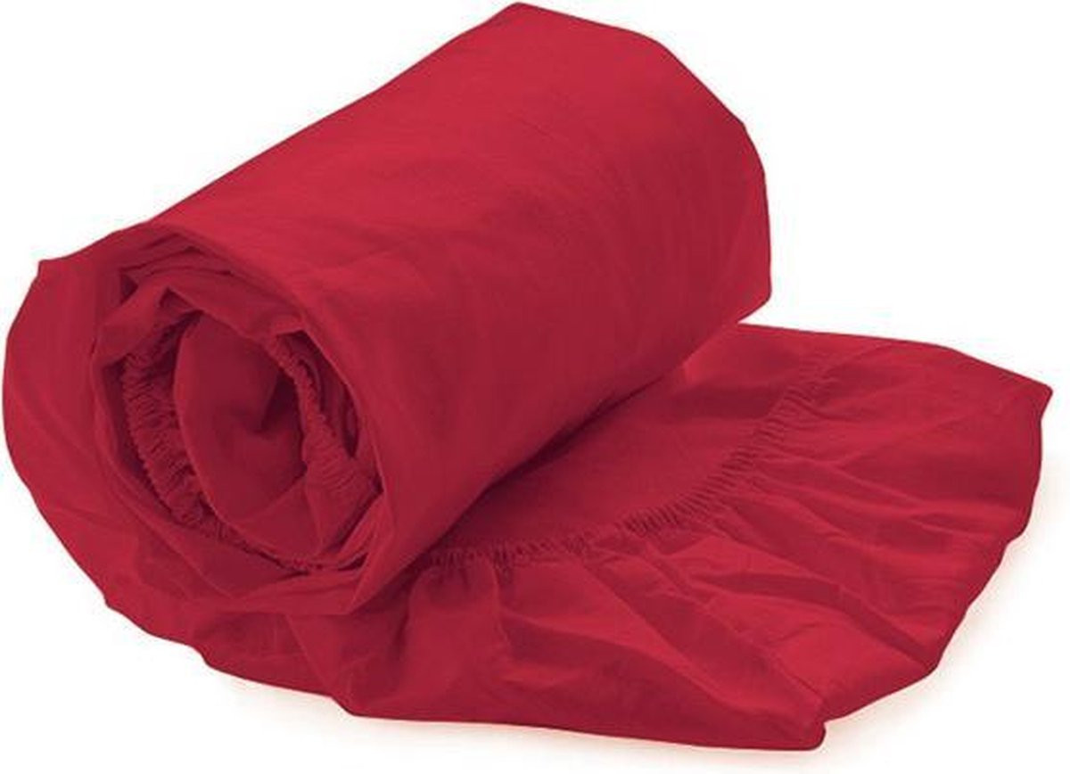 Luxe Satijnen Hoeslaken 100% Katoensatijn Eenpersoons Fuchsia 90x200 cm