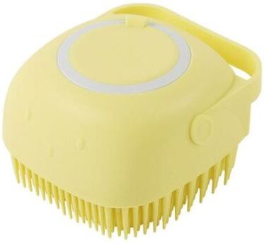 PetsAreLife Dog Shampoo Dispenser Brush Yellow