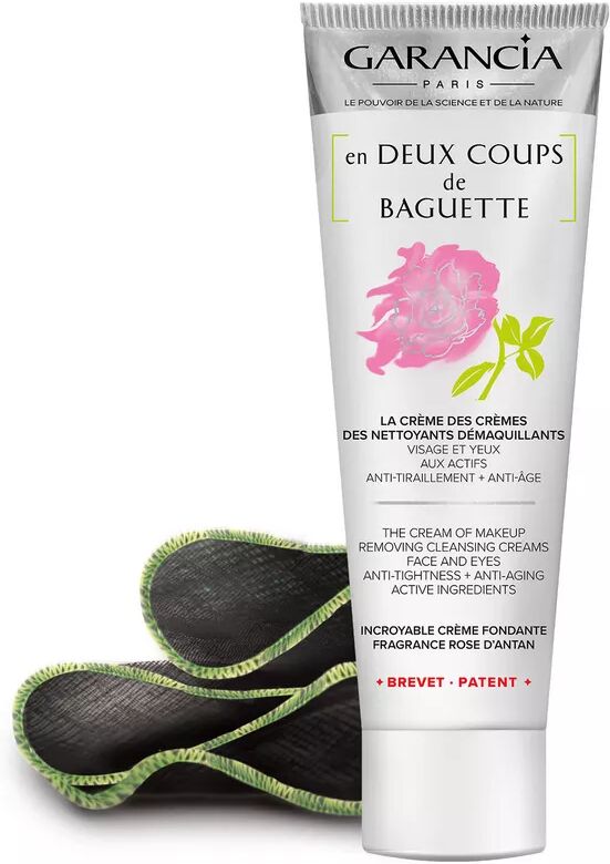 Garancia - En Deux Coups de Baguette Rose d'Antan, Crème Démaquillante Anti-Âge et Anti-Tiraillement Visage et Yeux, 120 g