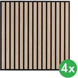 Akustik-Deckenpaneel aus Holz, 595 x 595 mm, B2BP008, 4 Stk., Sonoma Eiche