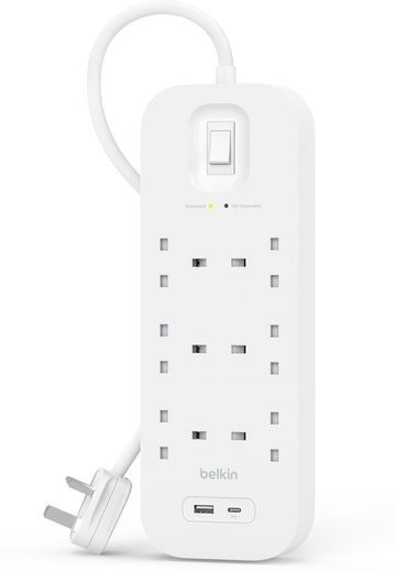 Belkin SRB002af2M Extension Lead 6-Socket 2m White