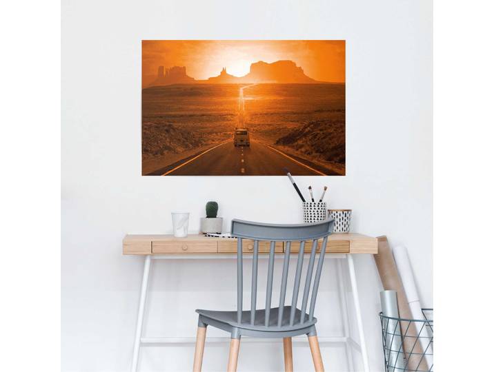 Poster Monument Valley Papier Orange 61 x 92 x 0cm